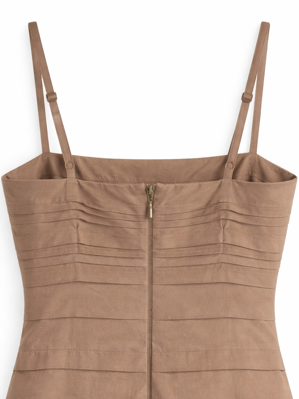 BCBG Max Azria Ruched Bodycon Mini Dress Neutral Taupe Gravel Size 8 Night Out - Picture 5 of 15